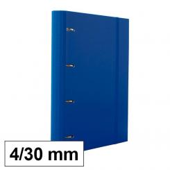 Carpeta Plus PP/C 4 anillas 30 mm con recambio  Azul