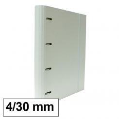 Carpeta Plus PP/C 4 anillas 30 mm con recambio Blanco