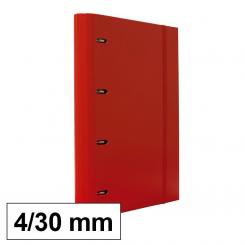 Carpeta Plus PP/C 4 anillas 30 mm con recambio  Rojo