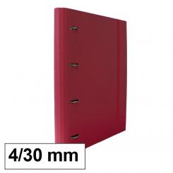 Carpeta Plus PP/C 4 anillas 30 mm con recambio Rosa oscuro