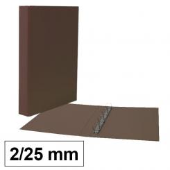 Carpeta Plus PP/C Folio  2 anillas 25 mm Marron