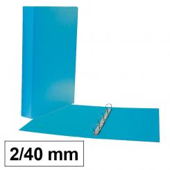 Carpeta Plus PP/C Folio  2 anillas 40 mm Azul Claro