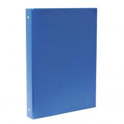 Carpeta Plus PP/C Folio  4 anillas 25 mm con acabado brillante Azul