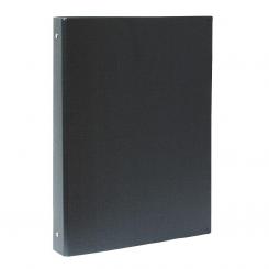 Carpeta Plus PP/C Folio  4 anillas 25 mm con acabado brillante Negro