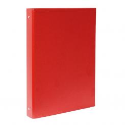 Carpeta Plus PP/C Folio  4 anillas 25 mm con acabado brillante Rojo