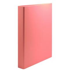 Carpeta Plus PP/C Folio  4 anillas 25 mm Naranja pastel