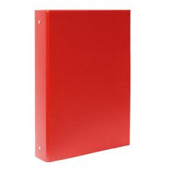 Carpeta Plus PP/C Folio  4 anillas 38 mm con acabado brillante Rojo