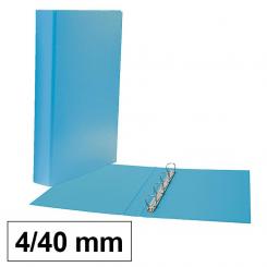 Carpeta Plus PP/C Folio  4 anillas 40 mm Azul Claro