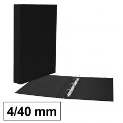 Carpeta Plus PP/C Folio  4 anillas 40 mm negro