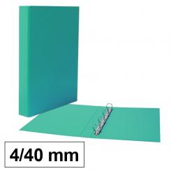 Carpeta Plus PP/C Folio  4 anillas 40 mm Verde
