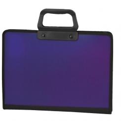 Carpeta Plus PP con Asa y Cremallera 3 Departamentos Violeta