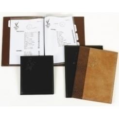 Carpeta Portamenus Iberplas Pvc 4º 6 Fundas Con Pestañas Idiomas Negro Con Cantoneras