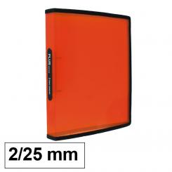 Carpeta PP Plus A4 2 anillas 25 mm Naranja Rayado