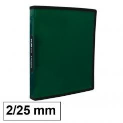 Carpeta PP Plus A4 2 anillas 25 mm Verde Rayado