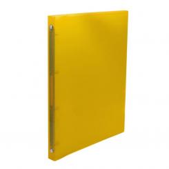 Carpeta PP Plus A4 4 anillas 16 mm Amarillo Traslúcido