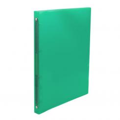 Carpeta PP Plus A4 4 anillas 16 mm Verde Traslúcido