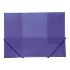 Carpeta PP Plus A4 con gomas y solapas Rayada Violeta