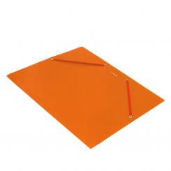 Carpeta PP Plus A4 con gomas y solapas Soft Naranja