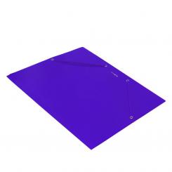 Carpeta PP Plus A4 con gomas y solapas Soft Violeta