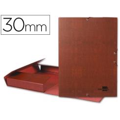 Carpeta proyectos LIDERPAPEL folio lomo 30mm carton forrado cuero