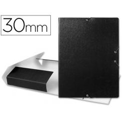 Carpeta proyectos LIDERPAPEL folio lomo 30mm carton gofrado negra