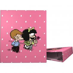 CARPETAS DE ANILLAS CARTON FORRADO SOFT A4 4X40MM FSC MAFALDA 26 FRIENDS GRAFOPLÁS