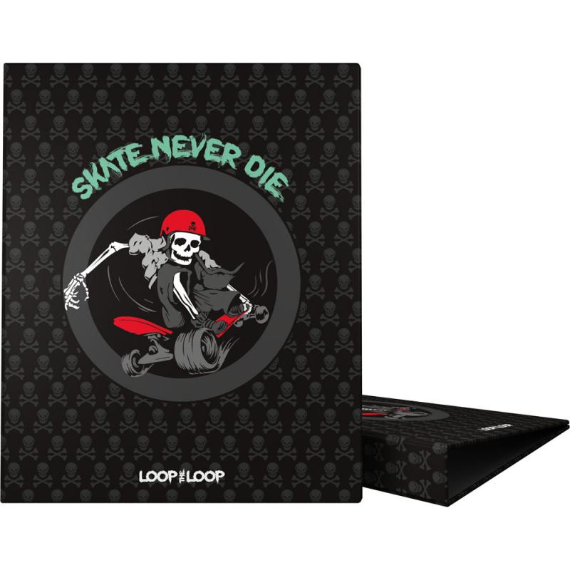 CARPETAS DE ANILLAS PAPEL PLASTIFICADO SOFT A4 4X25MM FSC LOOP THE LOOP 20 SKATE GRAFOPLÁS