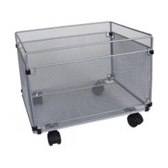 Carrito para carpetas colgante Q-CONNECT kf00830 rejilla plata con ruedas metalico 380x325x300 folio prolongado