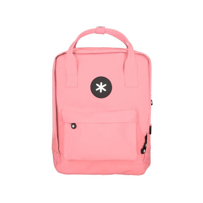 cartera-antartik-mochila-2-asas-y-bolsillos-exteriores-coral-300x115x390-mm