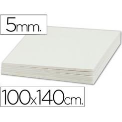 Carton pluma LIDERPAPEL blanco doble cara 100x140cm espesor 5mm