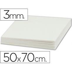 Carton pluma LIDERPAPEL blanco doble cara 50x70cm espesor 3mm