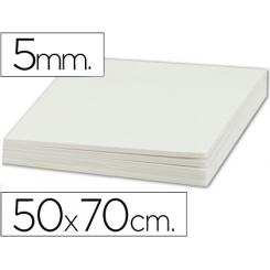 Carton pluma LIDERPAPEL blanco doble cara 50x70cm espesor 5mm