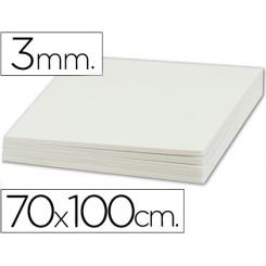 Carton pluma LIDERPAPEL blanco doble cara 70x100cm espesor 3mm