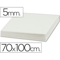 Carton pluma LIDERPAPEL blanco doble cara 70x100cm espesor 5mm