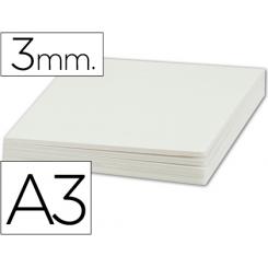 Carton pluma LIDERPAPEL blanco doble cara DIN A3 espesor 3mm