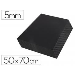 Carton pluma LIDERPAPEL negro doble cara 50x70 cm espesor 5 mm