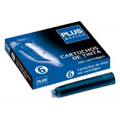Cartucho Pluma Plus Azul / 6 Uds