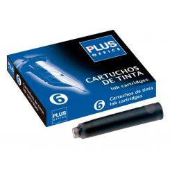 Cartucho Pluma Plus Ne gro / 6 Uds