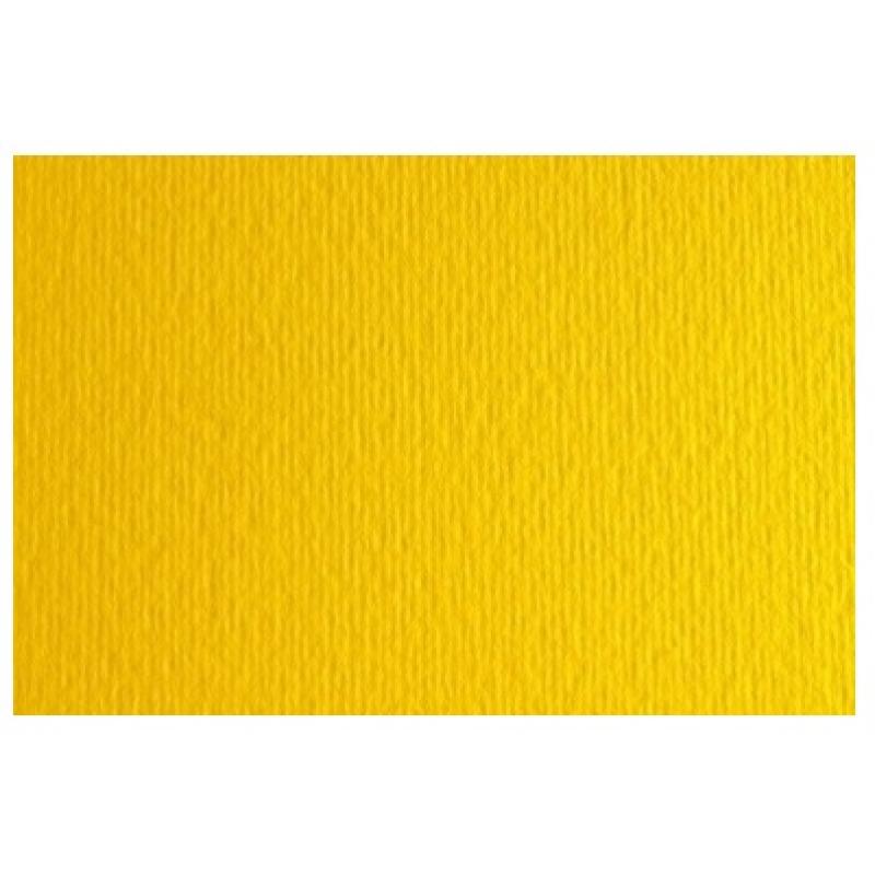 Cartulina A4 Sirio 250g liso/rugoso amarillo, paquete 50 uds.