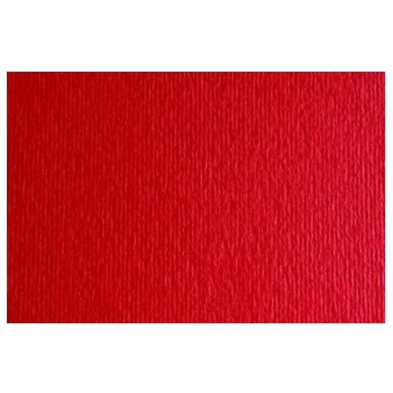 Cartulina A4 Sirio 250g liso/rugoso rojo, paquete 50 uds.