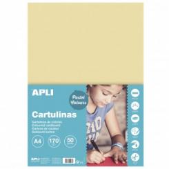 Cartulina APLI  170G A4 50H Crema