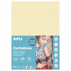 Cartulina APLI  170G A4 50H Marfil