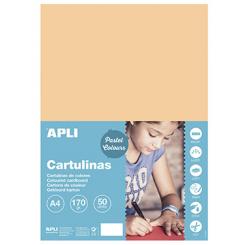 Cartulina APLI  170G A4 50H Salmon