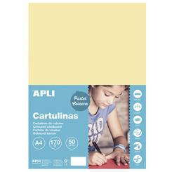 Cartulina APLI  170G A4 50H Vainilla
