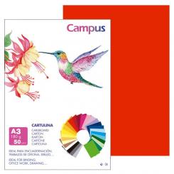 Cartulina Campus A3 180G Rojo