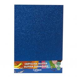 Cartulina Campus A4 Glitter Azul / 3 Uds