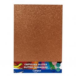 Cartulina Campus A4 Glitter Marron / 3 Uds