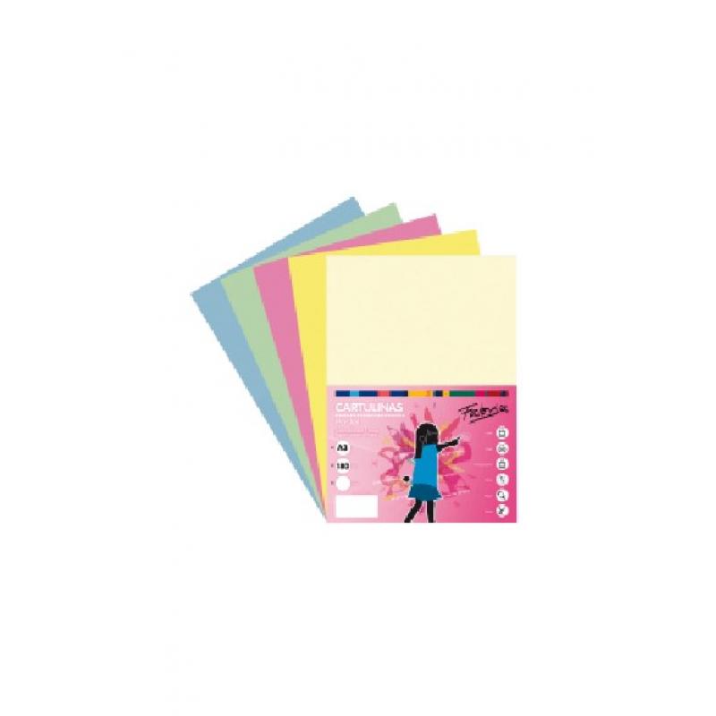 CARTULINA Fabripapel 180G A3 50H SURTIDO PASTEL