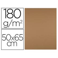 Cartulina LIDERPAPEL 50x65 cm 180 gr marron escolar unidad