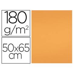 Cartulina LIDERPAPEL 50x65 cm 180 gr nectarina paquete de 25 hojas